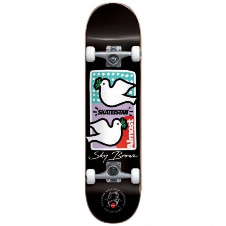 Almost Skateistan Double Doves Skateboard Complete - 7.875
