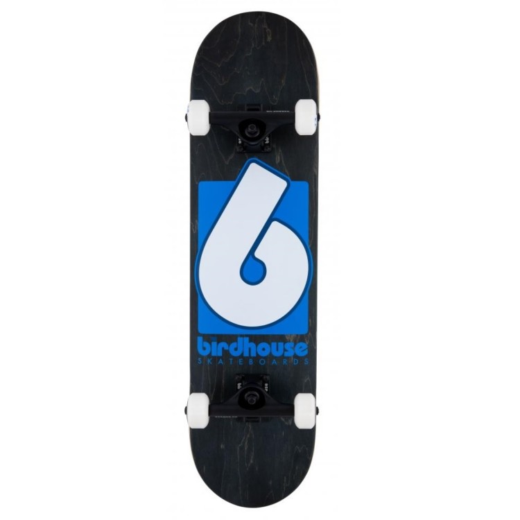 Birdhouse Stage 3 B Logo Black/Blue V2 Skateboard Complete - 8.0