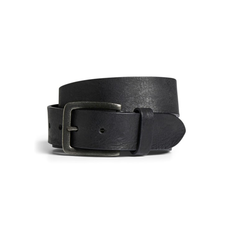 Jack & Jones Victor Leather Belt - Black