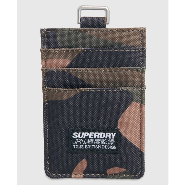 Superdry Fabric Card Holder Wallet - Green Camo